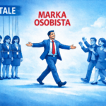 Mężczyzna budujący markę osobistą