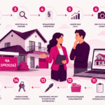 Infografika procesu sprzedaży domu krok po kroku