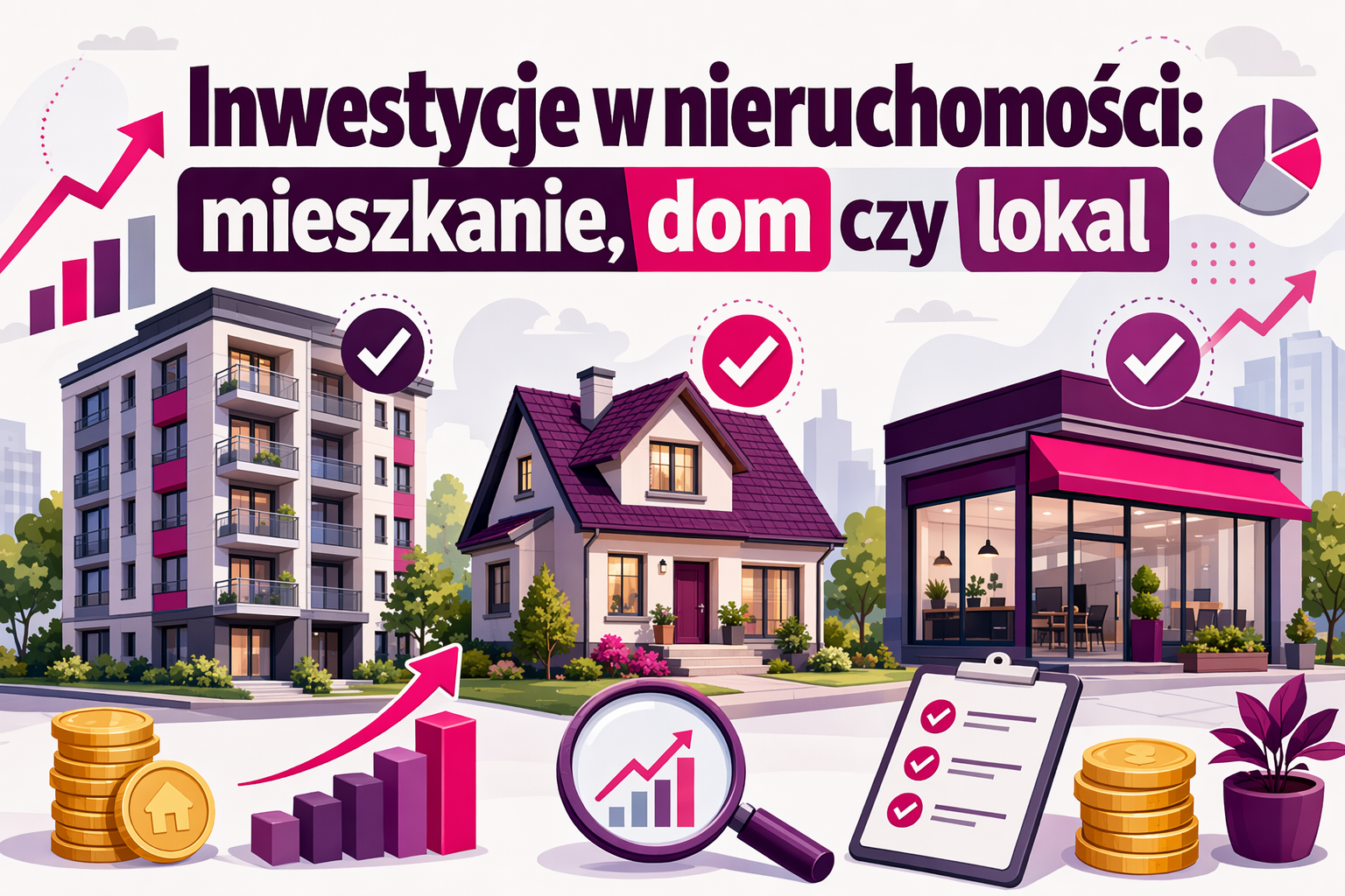 Inwestycje w nieruchomości: mieszkanie, dom czy lokal
